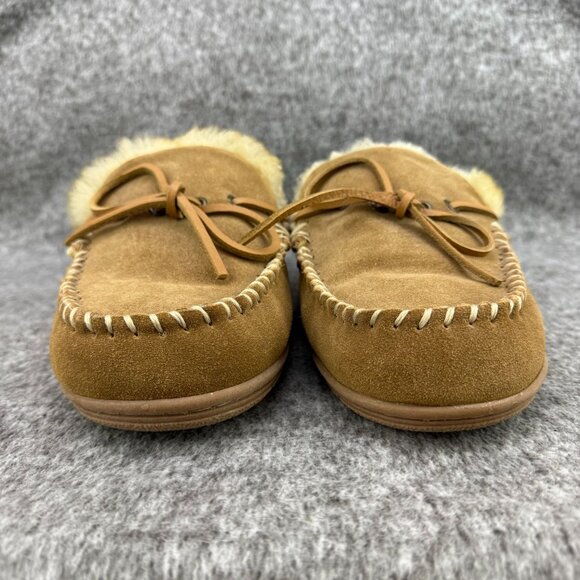 ✅Mens 8 Vermont Country Store Moccasin Slippers Australian Shearling Lined 72410 - Picture 5 of 13